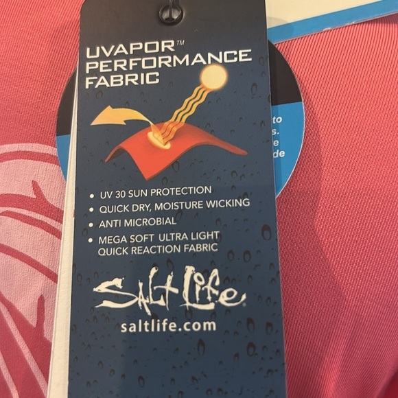 Salt Life UVAPOR performance Fabric UV 30 sun protect top,quick dry,soft,stretch - Picture 11 of 14